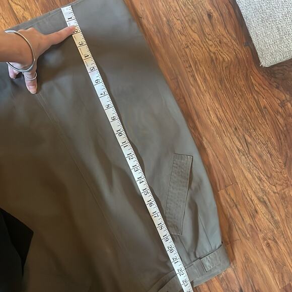 Vintage Salvatore FERRAGAMO Belted Military Skirt UTILITY Sz 12 (Runs Small) - Picture 7 of 9